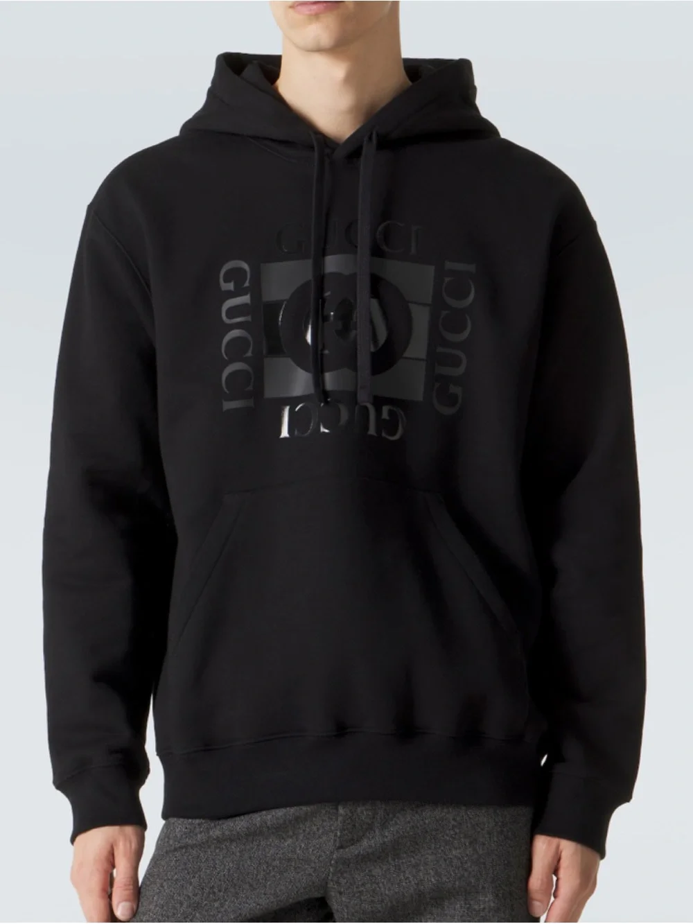 GUCCI logo printed hoodie sweatshirt top